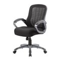 thumbnail image 1 of Boss Office Ribbed High Back Mesh Chair in Black, 1 of 6