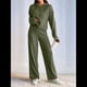thumbnail image 5 of Conjuntos de Salón para Mujer, Pijamas de 2 Piezas A Juego, Moda de Otoño, Conjuntos de Punto Acanalado, Chándales Casuales de Larga Verde M, 5 of 8