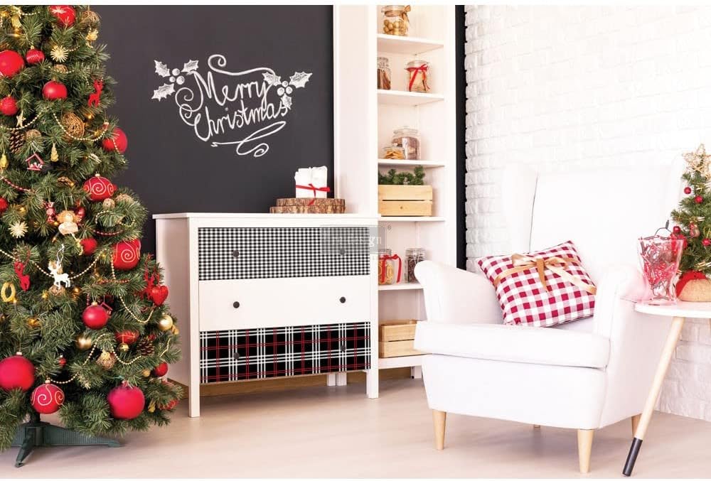 Redesign Decor TransfersÂ® Gingham Black size 23"x 33"
