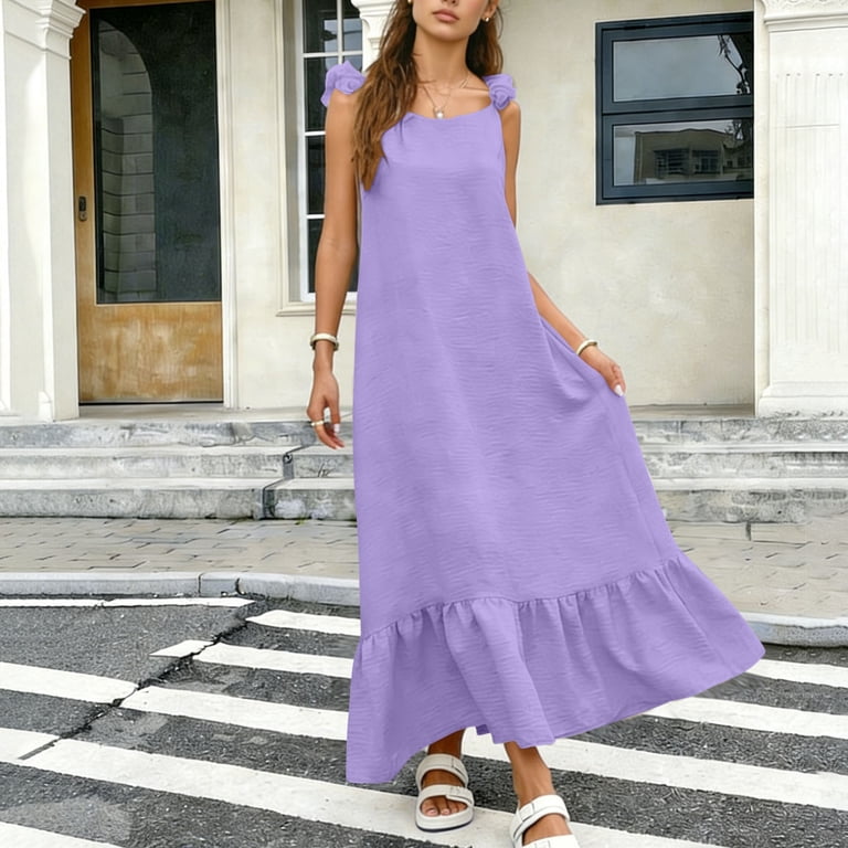 backless purple maxi dress Draped Back Maxi Dress in Purple