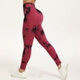 thumbnail image 2 of KHONTS Women's Workout Tie Dye Leggings High Waisted Yoga Pants Seamless Scrunch Lifting Compression Tights Red L, 2 of 7