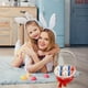 thumbnail image 4 of Cesta de Pascua CLLC, Cesta grande de conejito de Pascua, Cesta de Pascua de cuerda de algodón tejida con forma de huevo para bebés, ideal para niñas, niños, bebés y niños pequeños. Cesta de Pascua p, 4 of 7
