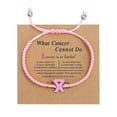 thumbnail image 1 of Breast Cancers Bracelet Pink Ribbon Charm Bracelets Braided Rope Awareness Jewelry for Cancers Center Party Decoration, 1 of 4