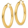 thumbnail image 2 of 10K Yellow Gold 3Mm Polished Square Hoop Earrings (Width 3) (Length 35) - Jbsp, 2 of 5