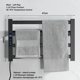 thumbnail image 1 of Accesorios de baño en blanco y negro, secador de toallas. Toallero eléctrico con pantalla táctil inteligente. Toallero eléctrico doméstico montado en la pared., 1 of 5