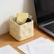 thumbnail image 5 of Organizador de escritorio para tarros de queso de cerámica - Portaplumas de queso amarillo mono, brocha de maquillaje y recipiente cosmético, decoración cerámica de escritorio de 8 cm cuadrados, 5 of 6