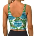thumbnail image 3 of Lsque Hawaii Palms Printed Women'S Sports Bra, Compression, Moisture Wicking, High-Impact Sports Bra For Women,Supportive sports bra-XX-Large, 3 of 9