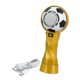 thumbnail image 4 of Ventilador turbo portátil de mano con forma de balón de fútbol para exteriores, viajes y oficina. Oro blanco, 4 of 9