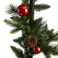 thumbnail image 5 of Nearly Natural 50 Warm White LED Lights, 5' Holiday Decorated Lamp Post with Artificial Christmas Greenery, Ornaments, Indoor Outdoor Patio Porch Décor, 5 of 10