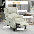 thumbnail image 6 of HOMCOM Massage Recliner Sofa with Heat Function, Remote Control, White, 6 of 9