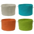 thumbnail image 2 of Colonial Mills  Kanter Simple-Solids Small 10 x 10 x 8 Storage Basket With Accent Handles Orange, 2 of 5