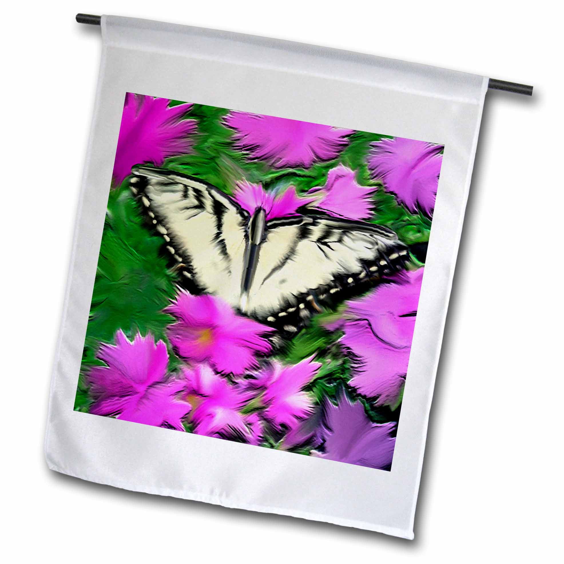 3dRose Butterfly Garden Flag, 12 by 18inch