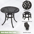 thumbnail image 4 of Spaco Outdoor Side Table, 24 Inch Patio Side Table with Adjustable Footpads for Poolside Backyard Balcony-Rustic Brown, ,Outdoor Side Table for Patio, Pool, Porch, 4 of 6