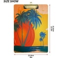 thumbnail image 2 of FMSHPON Tropical Palm Trees Clipboard Hardboard Wood Nursing Clip Board and Pull for Standard A4 Letter 13x9 inches, 2 of 7