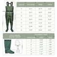 thumbnail image 2 of Autoez Chest Wader, 2-Ply Nylon/PVC Waterproof Fishing & Hunting Waders with Boot Hanger Water-proof phone case, 2 of 10