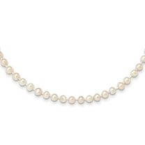 Primal Gold 14 Karat Yellow Gold 4-5mm White Near Round Freshwater Cultured Pearl Necklace