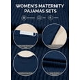 thumbnail image 6 of DOKOTOO Women's Maternity Sets 2 Piece Sets Ribbed Knit Short Sleeve Outfit Maternity Lounge Wear Soft Pregnant Pajamas Plus Size Sweatsuits Sets, 6 of 8