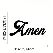 Amen Metal Word Sign Wall Art Decor Décoratif Accent Metal Art Wall Sign,Hanging Wall Art,Home Decor,Hanging Wall Art,Home Decor