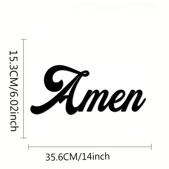 Amen Metal Word Sign Wall Art Decor Décoratif Accent Metal Art Wall Sign,Hanging Wall Art,Home Decor,Hanging Wall Art,Home Decor