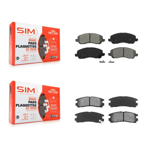 SIM Front Rear Semi-Metallic Brake Pads Kit for Car Mitsubishi Chrysler Sebring Eclipse Galant Dodge Stratus KSM-100383