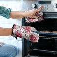 thumbnail image 2 of Pioneer Flower Kitchen Oven Mitt and Pot Holder Sets 2 Pcs for Baking, Cooking and Grilling, Heat Resistant Up To 392 °F, 2 of 7