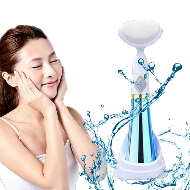 Cepillo de limpieza facial a pilas para hombres y mujeres, exfoliante facial, eliminador de puntos negros, aspirador para exfoliar, masajear y limpiar poros. Cepillos de limpieza facial eléctricos.