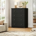 thumbnail image 2 of Homfa Dresser Chest, Modern Chest Organizer with 4 Drawers for Bedroom, Black Finish, 2 of 7