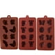 thumbnail image 2 of Molde de silicona para chocolate, molde antiadherente para dulces de chocolate, moldes para jabón, juego de 3 temas de bosque con diferentes formas de animales para niños, 2 of 5