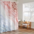 thumbnail image 6 of Summer Red Beach Shower Curtains for Bathroom, Modern Abstract Gradient Red Blue Waves Stripe Washable Fabric Shower Curtain with Hooks Waterproof Bathroom Decor Sets, 66 x 72 Inches, 6 of 9
