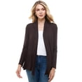 thumbnail image 1 of Open Front Draped Long Sleeve Cardigan, 1 of 9