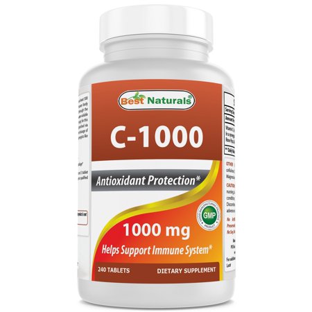 Best Naturals Vitamin C 1000 mg 240 Tablets with Rose hips, Bioflavonoids, Acerola & (Best Natural Vitamin C Supplement)