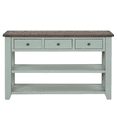 thumbnail image 4 of Hassch 48" Console Table with 3 Drawers, Narrow Entryway Table with Storage Shelves, Modern Sofa Foyer Table for Living Room, Hallway, Easy Assembly, Retro Blue, 4 of 8
