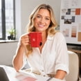 thumbnail image 5 of Ceramic Coffee Mug, Funny Coffee Mug, Trash Can with Lid Shaped Gag Drink Cup, Funny Office Decor Red Novelty Drinking Mug, 4.5X2.5X4.5 in Textured Ceramic Drinking Vessel with, 5 of 7