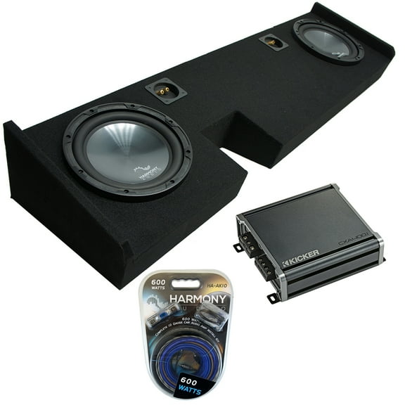 2009-2014 Ford F-150 Ext Super Cab Truck Harmony R104 Dual 10" Sub Box & CXA4001