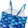 thumbnail image 4 of Esaierr Toddler Girls One Piece Swimsuit Suspender Swimsuit Colorful Swimsuit with Fish Scale Pattern 4-12Y, 4 of 8