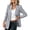 Dark Gray, variant on Women's Multi Color Vertical Stripe Lapel Open Front Loose Blazer Jacket,Long Sleeve Dual Pocket Casual Holiday Outerwear
