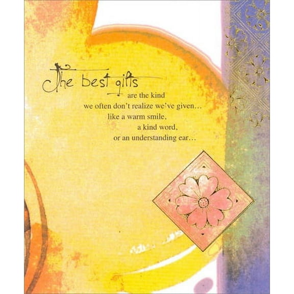 Freedom Greetings Diamond Flower Thank You Card