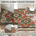 thumbnail image 5 of Area Soft Rugs 2x3 Washable Non Slip Boho Small Floor Entryway Rugs for Living Room Bedroom, Vintage Style Farmhouse Mat for Kitchen Red & Green, 5 of 7