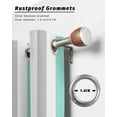 thumbnail image 6 of Outdoor Curtains for Patio, Aqua Stripe Waterproof Blackout Outside Curtain for Porch/Pergola/Gazebo, Geometric Grey White Vertical Striped Thermal Insulated Drapes for Cabana, 1 Panel, 54 x 84 Inch, 6 of 8