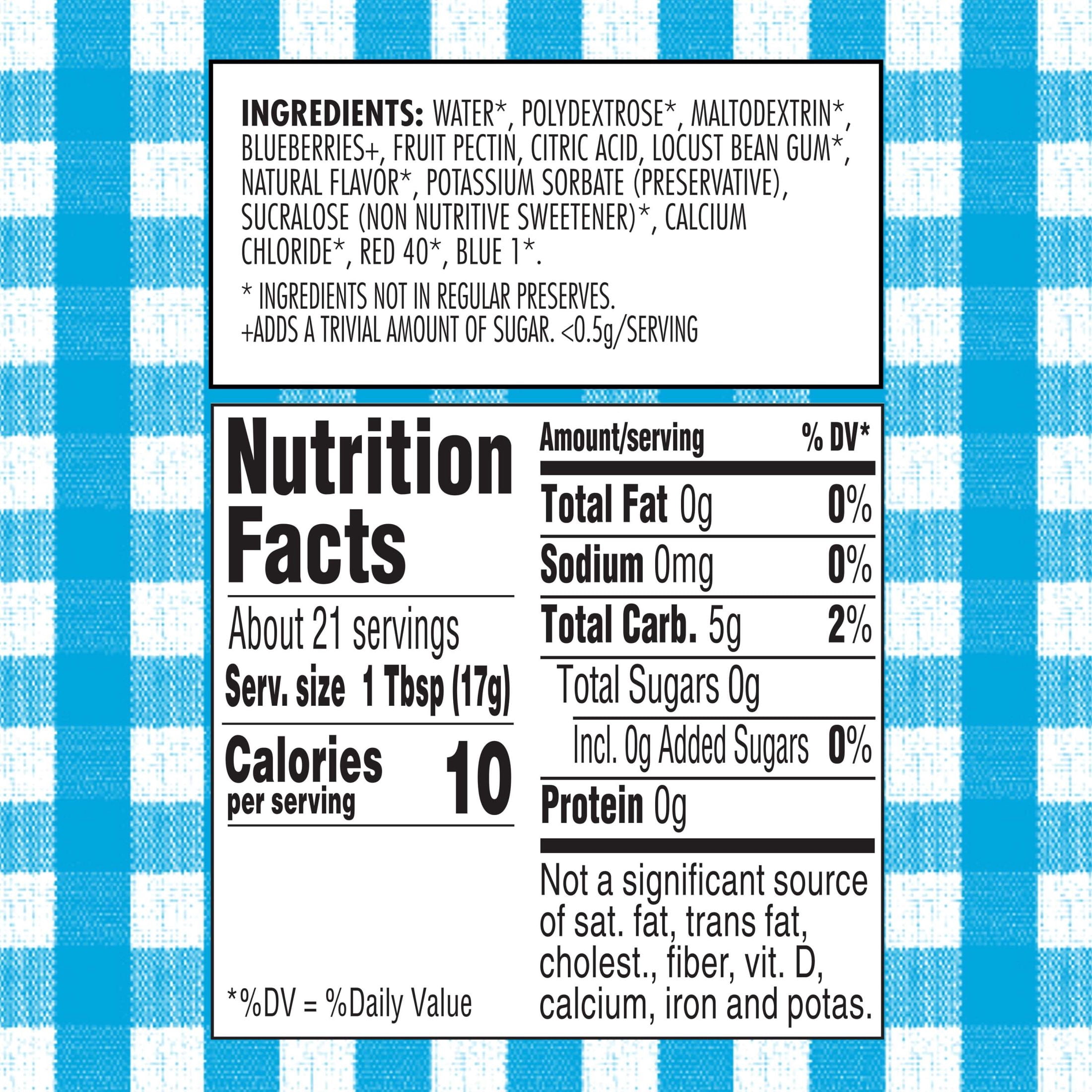 (2 pack) Smucker's Sugar Free Blueberry Preserves, 12.75 oz