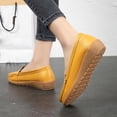 thumbnail image 6 of Miluxas Womens Loafers Dress Flats Slip-On Casual Moccasins Walking Boat Shoes Yellow 9.5(43), 6 of 7