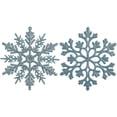 thumbnail image 2 of Adornos navideños de plástico con forma de copo de nieve y purpurina para árbol de Navidad, 4 pulgadas, 2 of 5