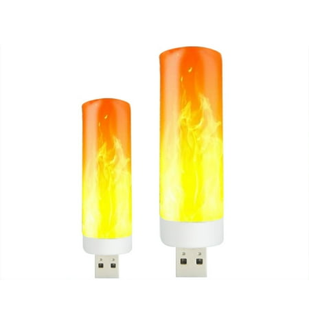 

SAINSPEED Portable Mini Night Light Ultra Bright Energy Saving Flame Light Effect USB Lamp Show