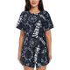 thumbnail image 1 of Balery Anchor and Lighthouse Conjunto de Pijama para Mujer con Estampado, Dos Piezas de Manga Corta y Shorts, Ropa de Dormir Suave con Cuello Redondo y Bolsillos-4X-Large, 1 of 6
