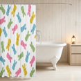 thumbnail image 3 of Erosebridal Bunny Shower Curtain 72Wx78L for Boys Girls, Pastel Colors Waterproof Bath Curtain, 3 of 5