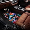 thumbnail image 6 of Pofeuu Tropical Palm Leaves Print Car Foot Mat Set of 4 Pieces - All-Weather Full Set Floor Mats for Cars Trucks SUVs, 6 of 7