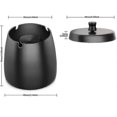 thumbnail image 2 of Stainless Steel Ashtray With Lid Heavy Storm Wind Non-slip Base For Outdoors And Indoors Black For Cigarette Remains And Ashes In Garden Bar Office, 2 of 5
