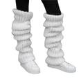 thumbnail image 1 of Women Knit Long Leg Warmers Boot Socks 90s Winter Ribbed Gothic Crochet Leg Warmer for Party Dance, 1 of 5