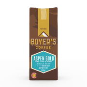 Boyer's Coffee Aspen Gold, Whole Bean Coffee, Medium Roast, 12 Oz