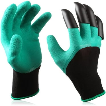 Garden Genie - Gardening Claws Gloves Waterproof Puncture Resistant - Digging Planting Raking- Green